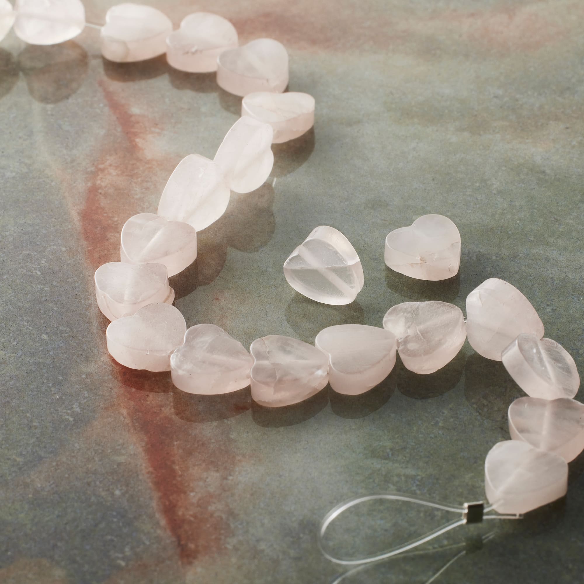 Pink Dyed Rose Quartz Heart Beads, 7.8mm by Bead Landing™